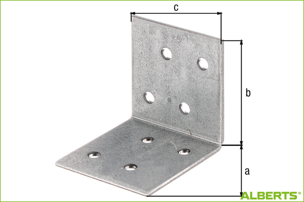 ALBERTS 330194 Winkelverbinder Stahl roh, 40 x 40 x 40 mm, 25er-Packung – Bild 3