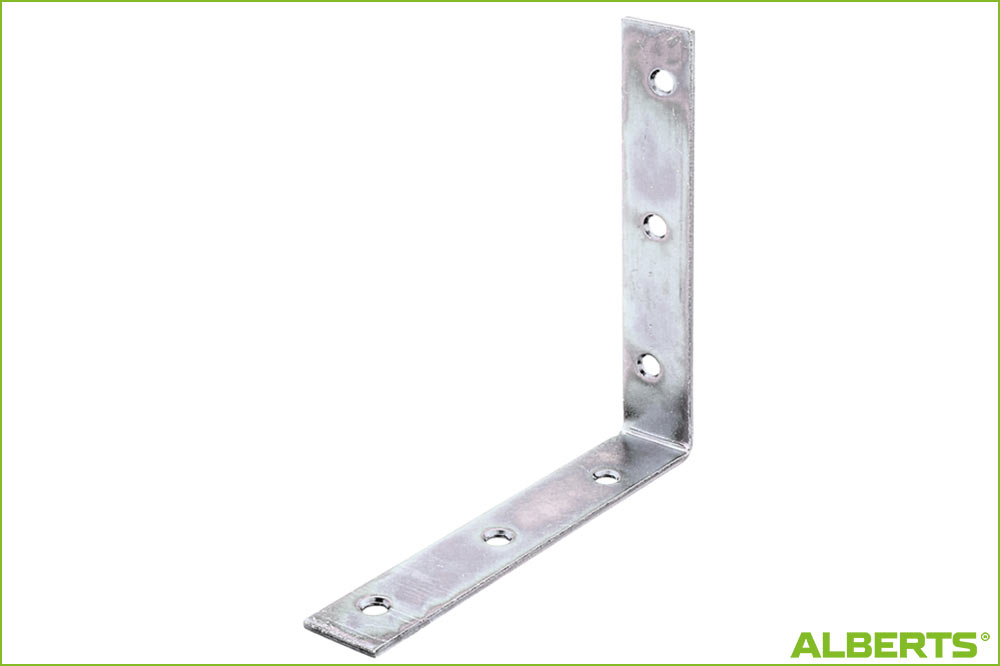 ALBERTS 332402 Stuhlwinkel Stahl roh, sendzimirverzinkt, 125 x 125 x 22 mm – Bild 4