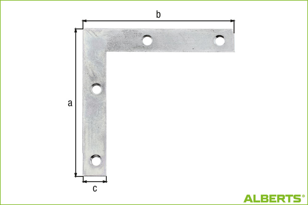 ALBERTS 337001 Möbelwinkel mit versenkten Schraublöchern, 75 x 75 x 12 mm – Bild 2