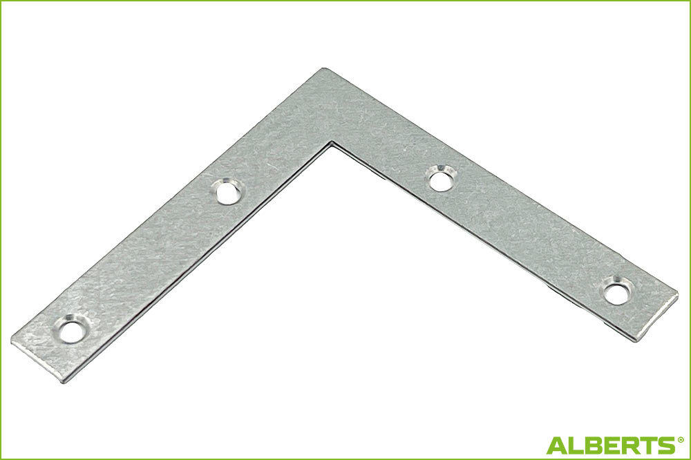 ALBERTS 337001 Möbelwinkel mit versenkten Schraublöchern, 75 x 75 x 12 mm