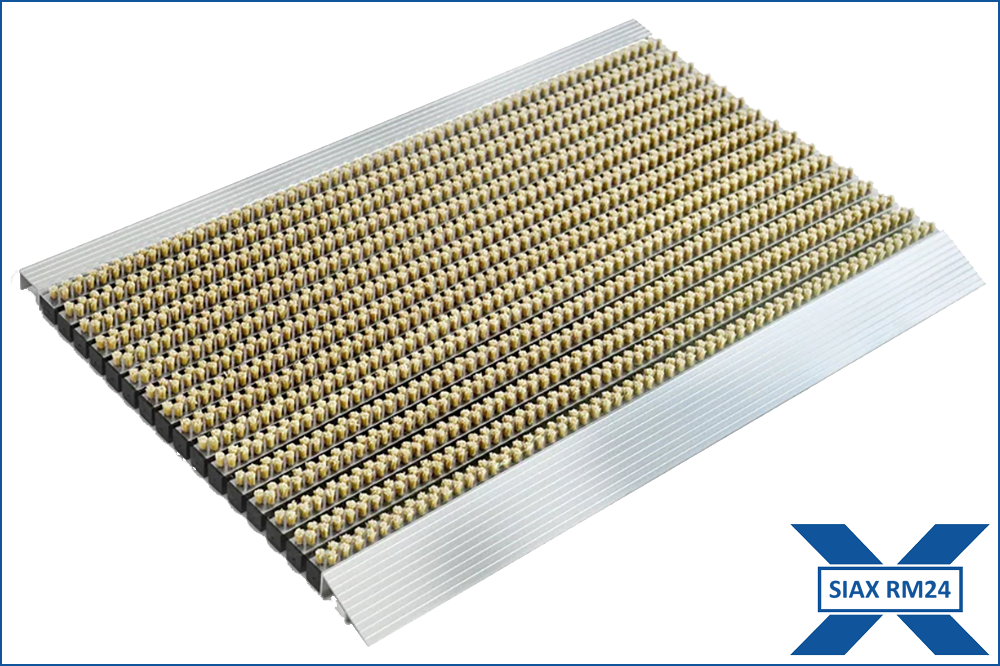 RM24 AluBrush Fussmatte - Bodenmatte mit Alu-Rahmen 40 x 60 cm, beige