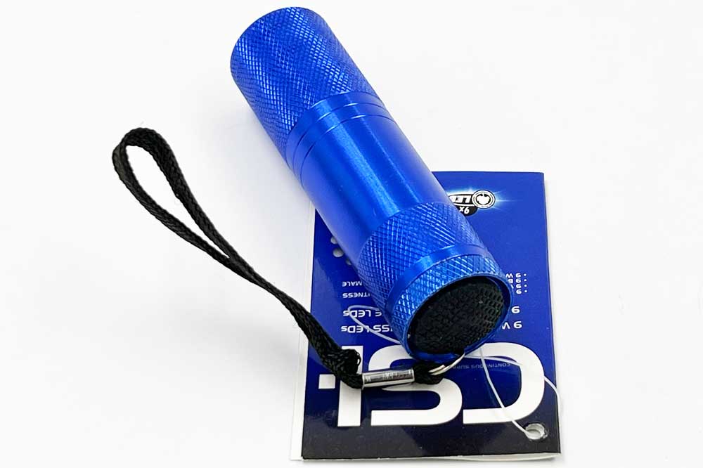 Cleaning Tools 94 LED-Taschenlampe, 9 LEDs, inkl. Batterien, blau