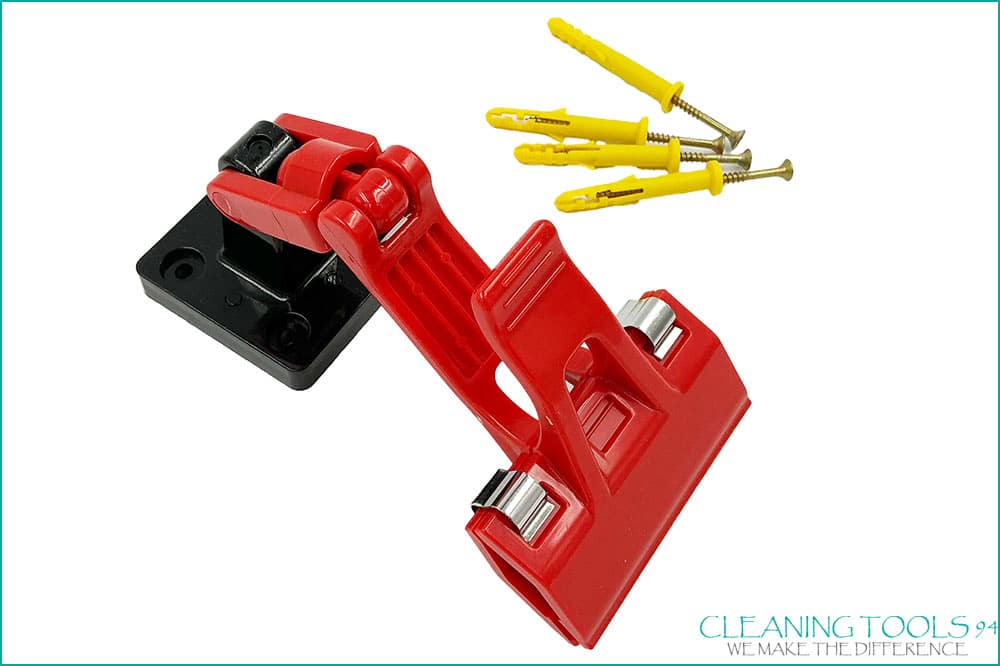 Cleaning Tools 94 360° drehbare Halteklammer, rot-schwarz – Bild 3