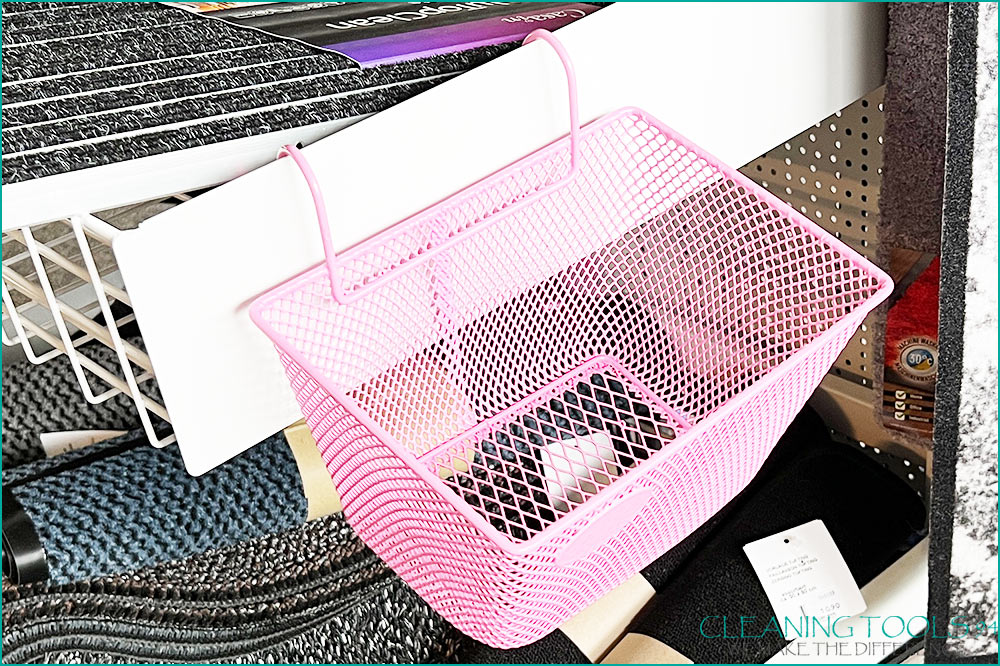 Cleaning Tools 94 Aufbewahrungskorb mit Haken, B242 x T173 x H130 mm, rosa – Bild 3