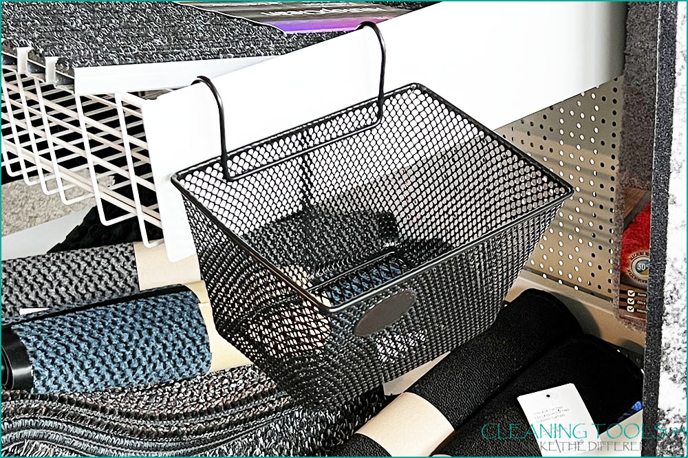 Cleaning Tools 94 Aufbewahrungskorb mit Haken, B242 x T173 x H130 mm, schwarz – Bild 4