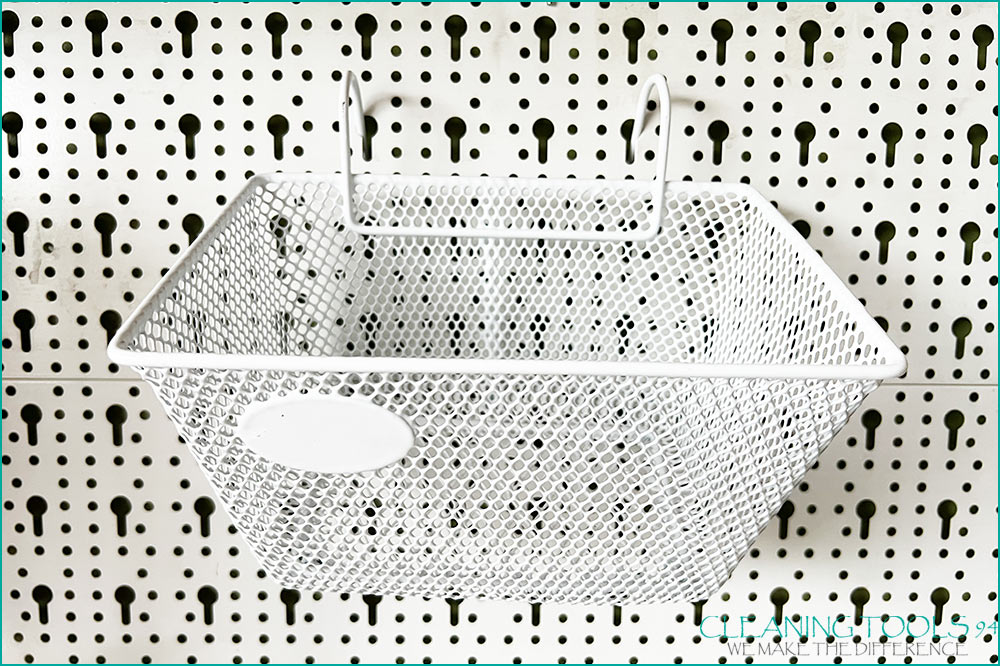 Cleaning Tools 94 Aufbewahrungskorb mit Haken, B242 x T173 x H130 mm, weiss – Bild 3