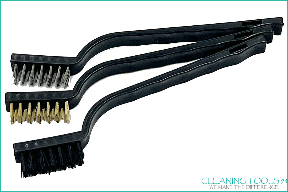 Cleaning Tools 94 Handbürsten-Set 3-teilig, Edelstahl, Messing, Nylon