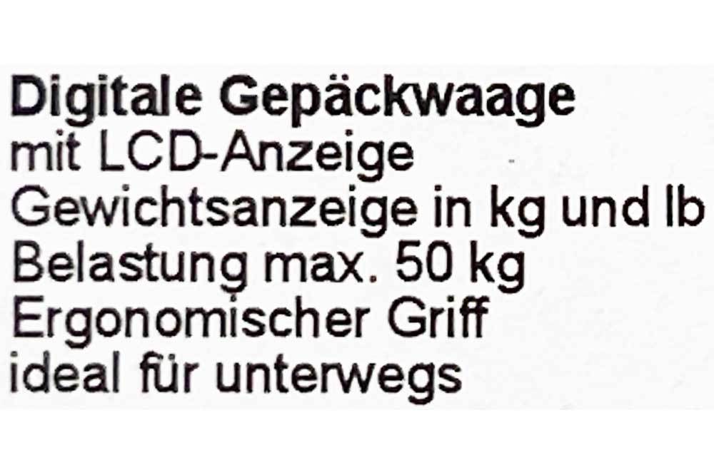 DUNLOP Digitale Gepäckwaage bis 50 kg – Bild 6