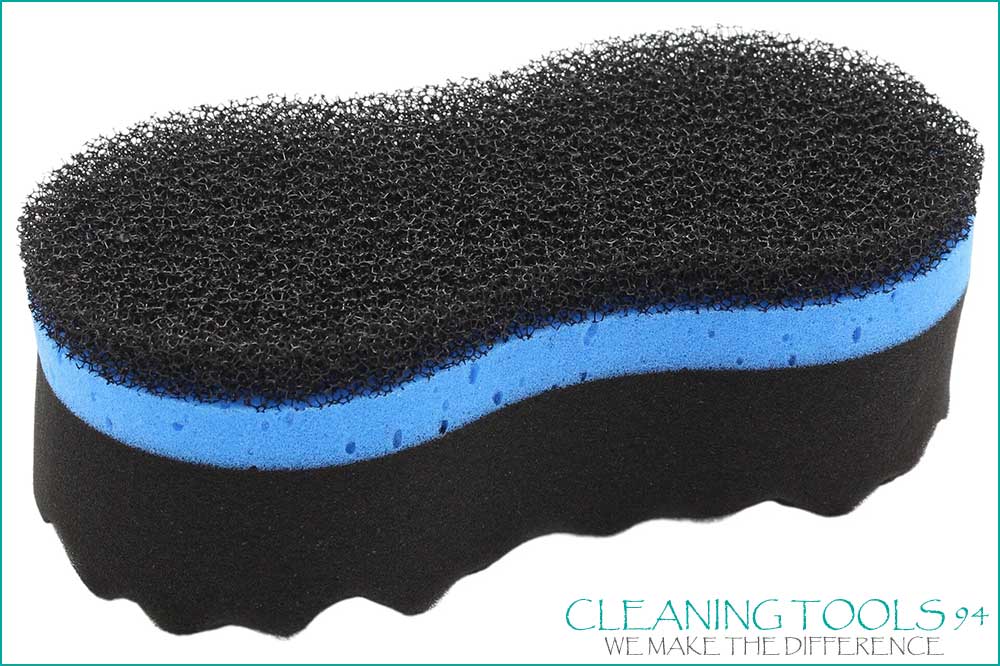 Cleaning Tools 94 Fahrzeugschwamm mit Insekten-Entfernungsschicht, blau-schwarz