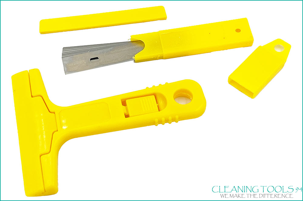 Cleaning Tools 94 Glasschaber-Set Kunststoff 100 mm, gelb