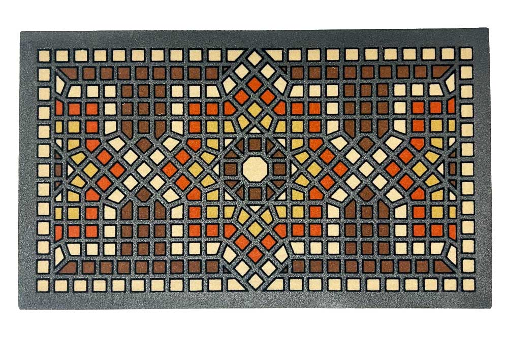 RM24 Vollgummi-Fussmatte - Bodenmatte, 40 x 68 cm, Muster01