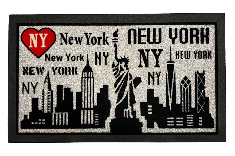 RM24 Vollgummi-Fussmatte – Bodenmatte, 40 x 68 cm, New York