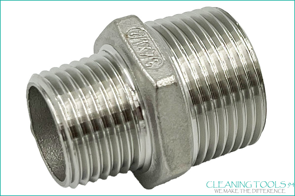 Cleaning Tools 94 Edelstahl-Reduziernippel mit konischem Gewinde