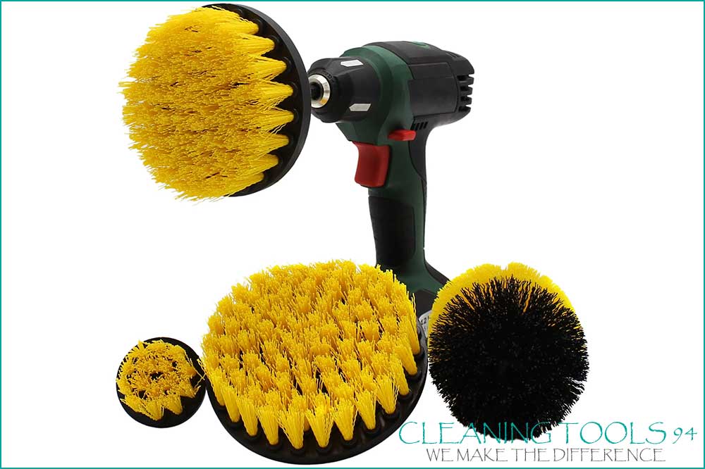 Cleaning Tools 94 Reinigungsbürsten-Set mit 4 Bürsten, gelbe Borsten, hart