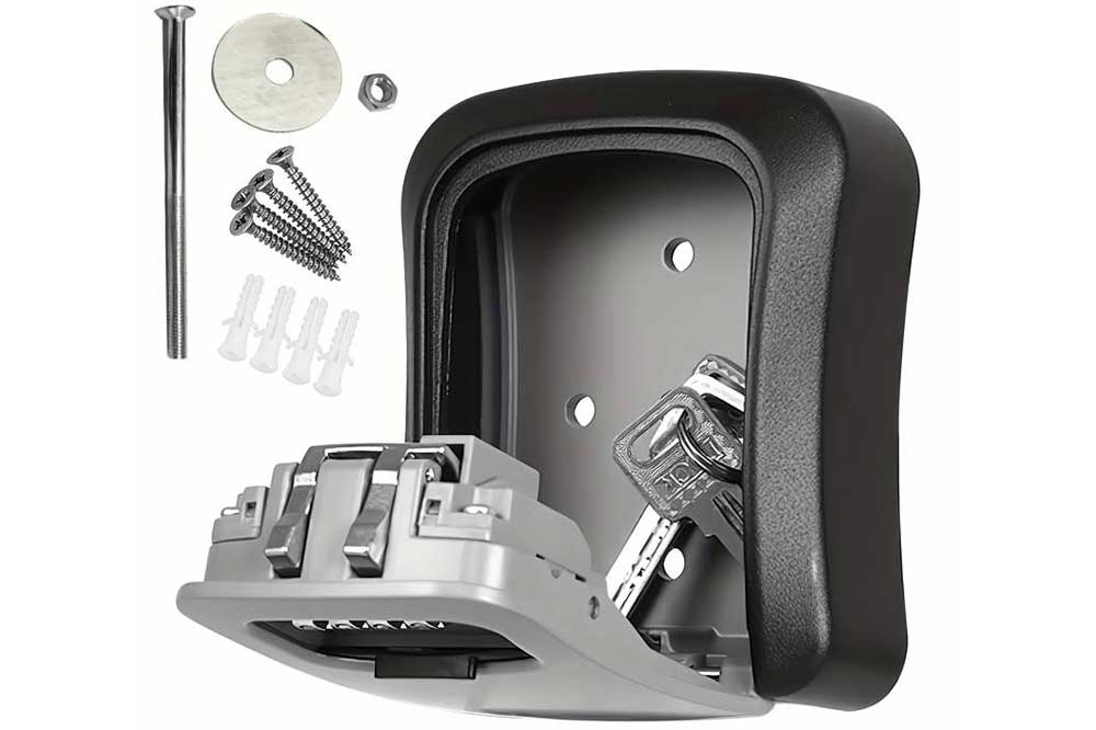 Cleaning Tools 94 Schlüsseltresor mit 4-stelligem Zahlencode, schwarz-grau