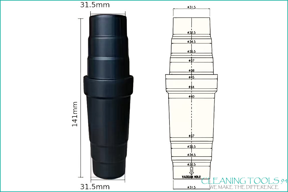 Cleaning Tools 94 Staubsauger-Adapter, 6-stufig, schwarz – Bild 2