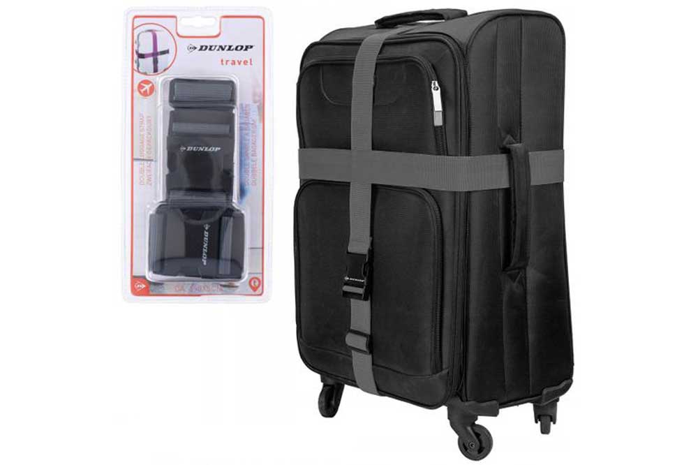 DUNLOP 2-fach-Gepäckgurt, grau