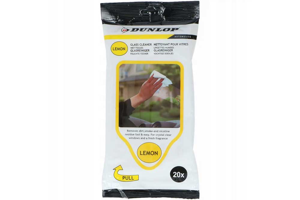 DUNLOP Glasreinigungstücher, Lemon - 20 Stück