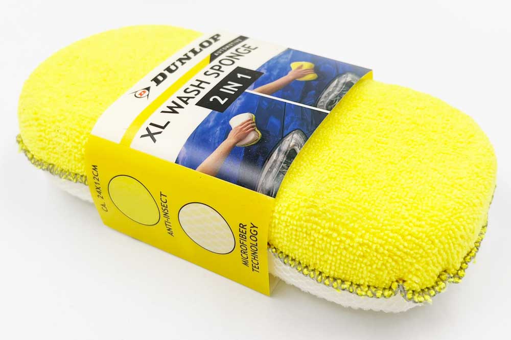 DUNLOP Reinigungsschwamm XL 2 in 1, 24 x 12 cm