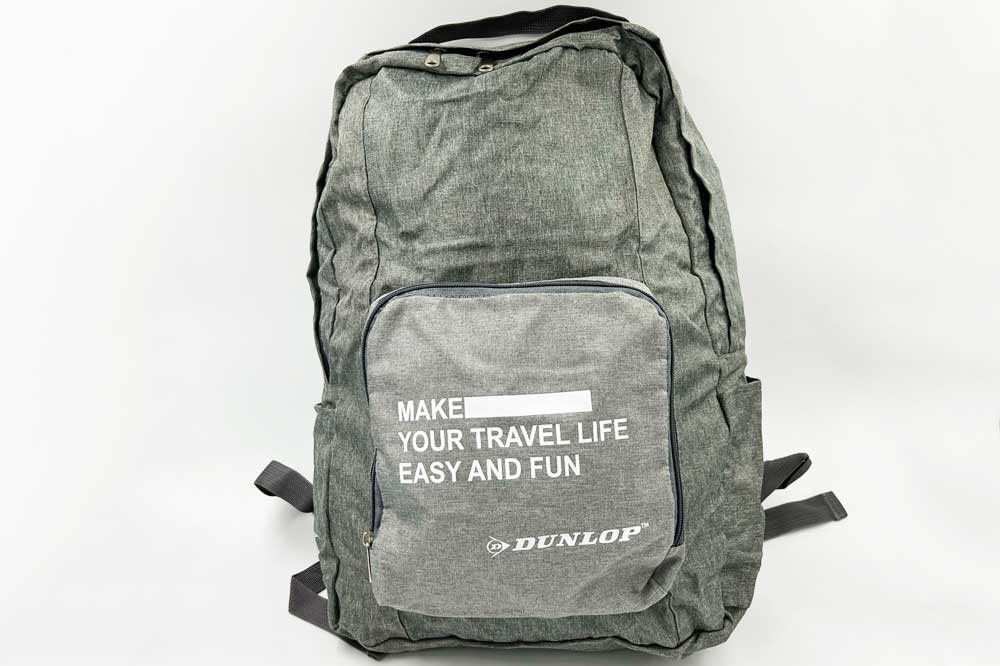 DUNLOP Rucksack faltbar, 46 x 32 x 12 cm, grau