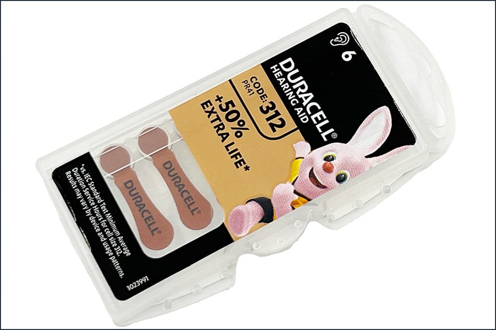 DURACELL 312 Hörgerätebatterien 1.45V - 6 Stück in Box