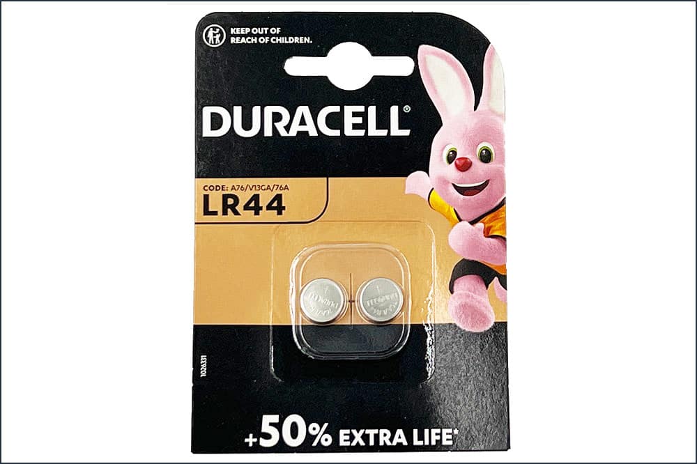 DURACELL LR44 Alkali-Knopfzelle 1.5 V, 2 Stück