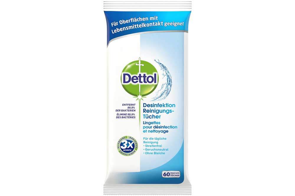 Dettol Desinfektion Reinigungs-Tücher, 60 Stück