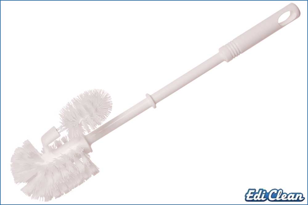 Edi Clean 81001 WC-Besen mit Randreiniger, weiss