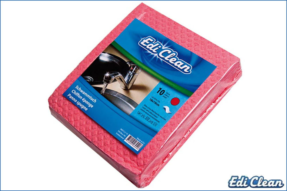 Edi Clean 94015.2-10 Schwammtuch, rot - 10 Stück