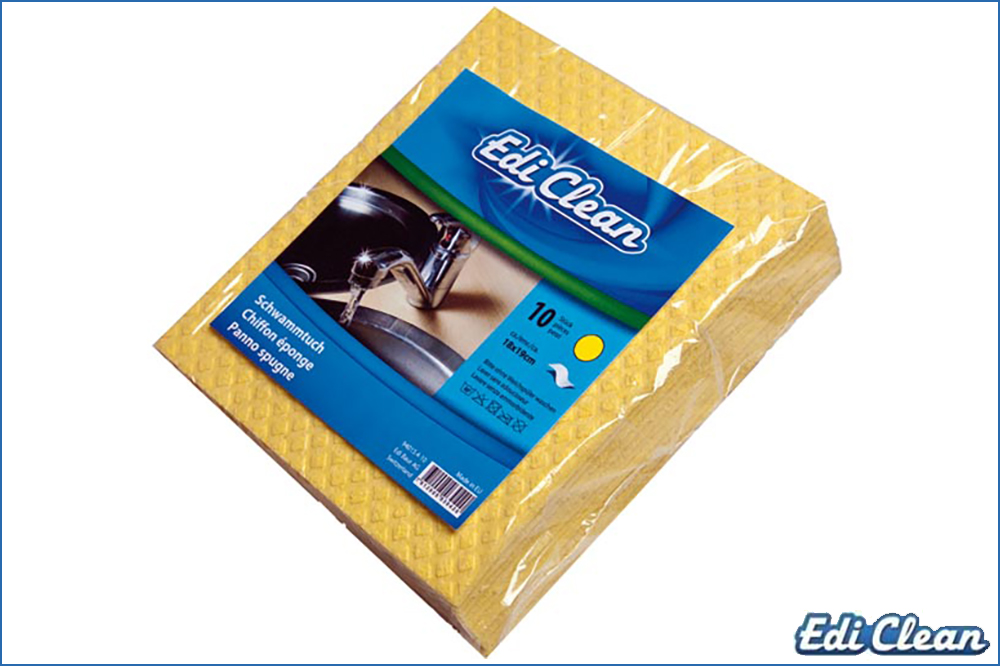 Edi Clean 94015.4-10 Schwammtuch, gelb - 10 Stück