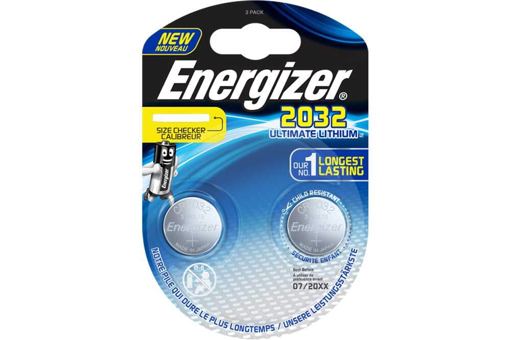 Energizer Knopfzelle 2032 Ultimate Lithium 3V, 2 Stück