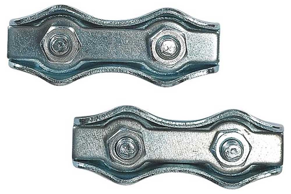 Meister Duplexklemme für 3 mm-Seil, Stahl verzinkt, 2 Stück – Bild 2
