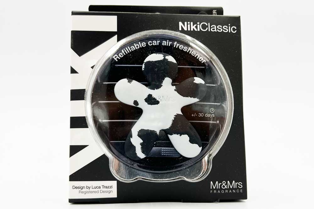 Mr&Mrs NikiClassic Autoduft wiederauffüllbar, Bergamot & Iris, schwarz-weiss