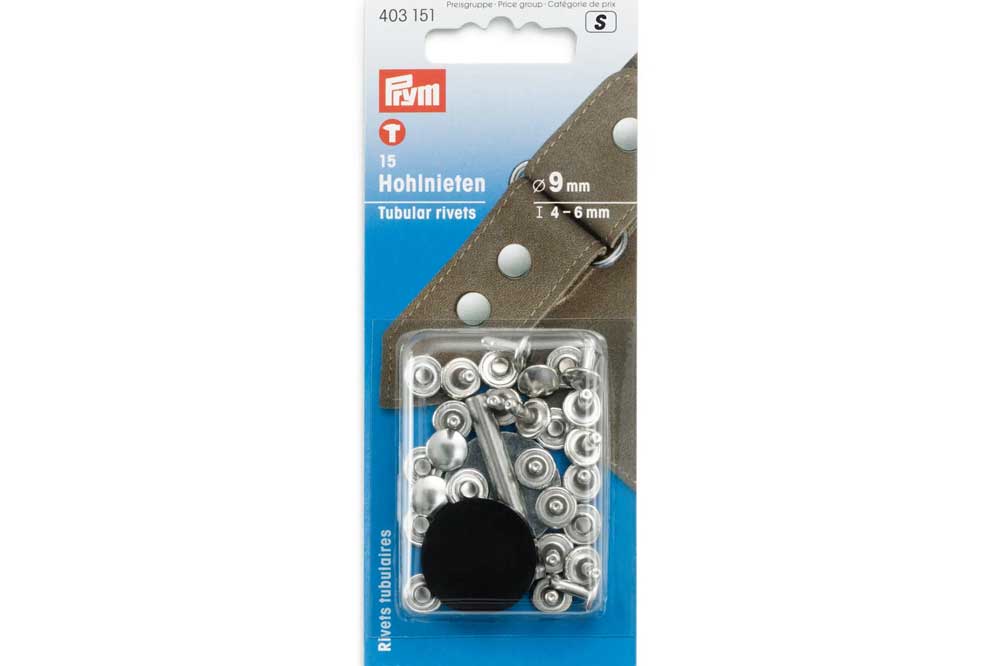 PRYM Hohlnieten 4-6 mm, Ø 9 mm, 15 Stück