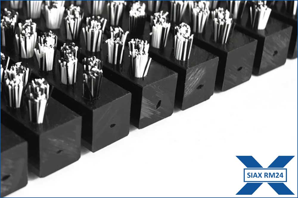 RM24 AluBrush Fussmatte - Bodenmatte mit Alu-Rahmen 40 x 60 cm, schwarz-weiss