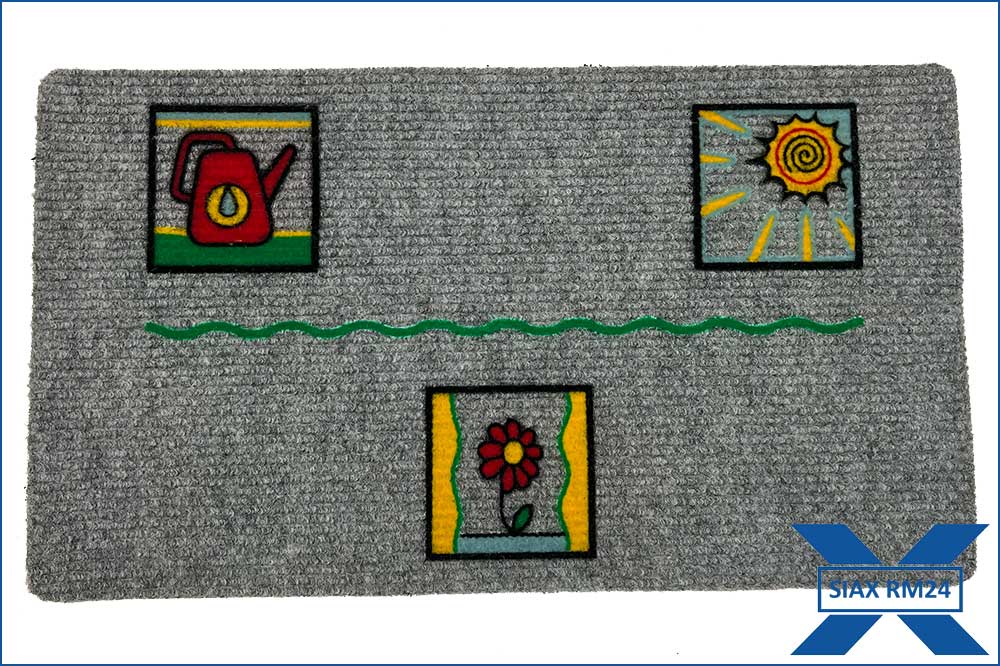 RM24 Fussmatte - Bodenmatte, 40 x 70 cm, Symbole