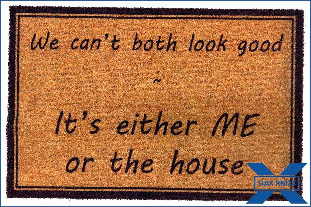 RM24 Kokos-Fussmatte – Bodenmatte, 56 x 86 cm, We cant't both look good