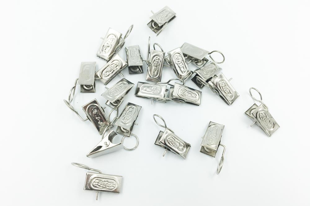 Cleaning Tools 94 Edelstahl-Federclip mit Aufhänghaken, 20 Stück