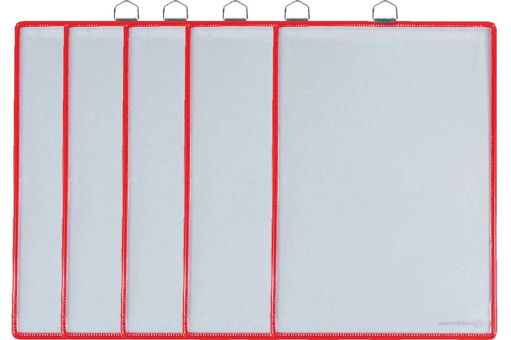 tarifold Hängetafeln A4 mit roter Umrahmung, 5 Stück
