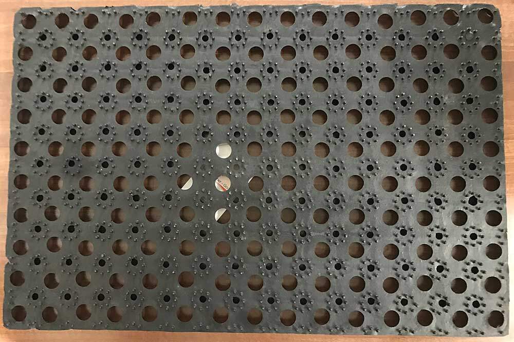 RM24 Ring-Gummimatte, 40 x 60 cm, schwarz