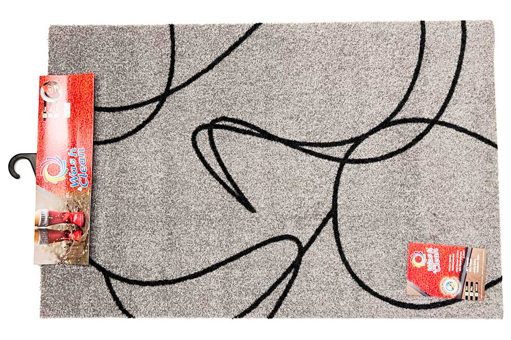 RM24 Fussmatte – Bodenmatte, 60 x 90 cm, grau-schwarz