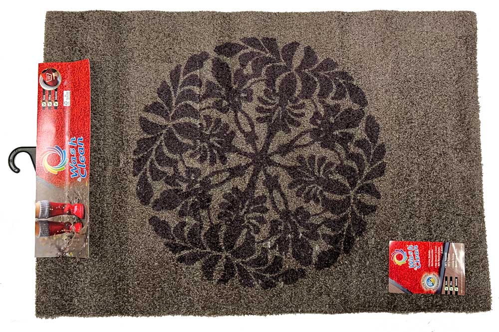 RM24 Fussmatte – Bodenmatte, 60 x 90 cm, beige mit Motiv