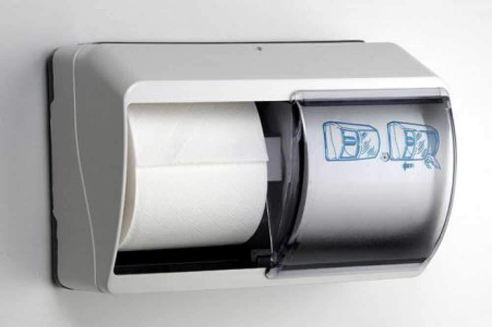 CartaSeta Doppel-Toilettenpapierspender, weiss