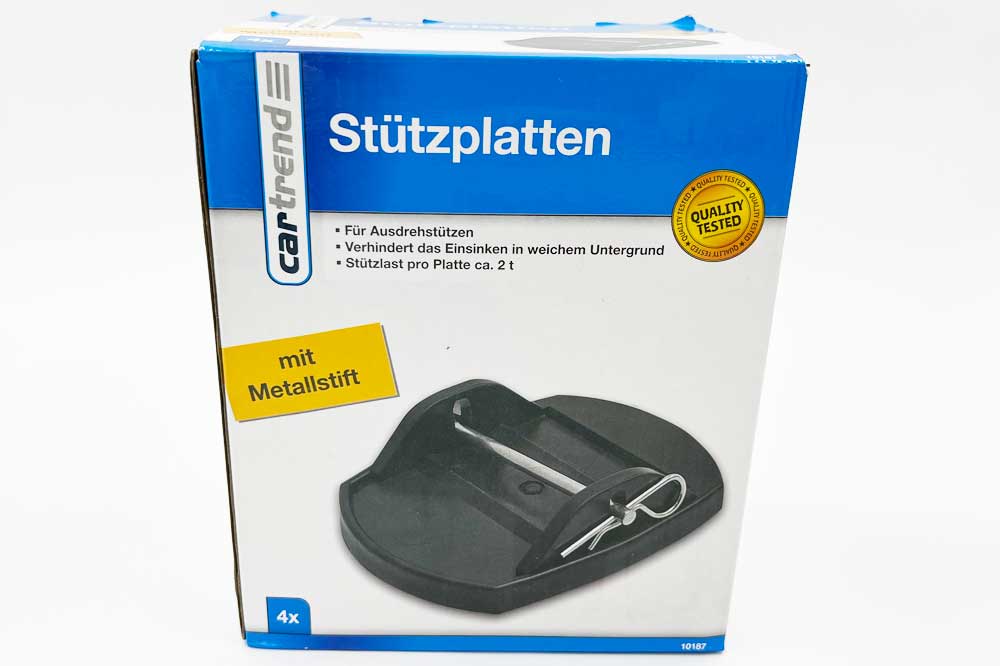 cartrend Stützplatten für Ausdrehstützen, 4 Stück