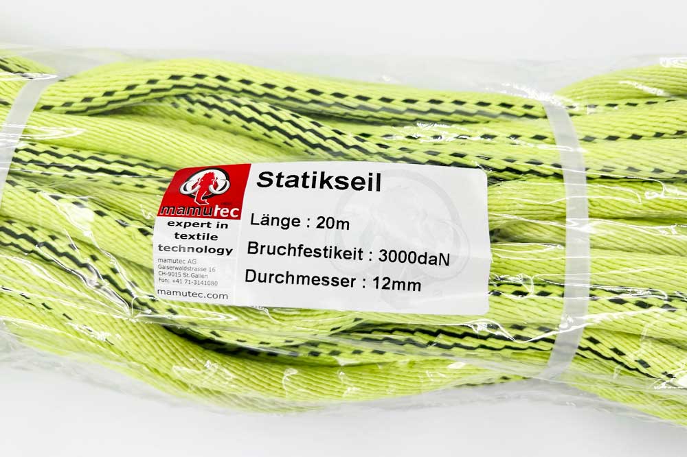 mamutec Statikseil - Kletterseil, 12 mm, 3000 daN, 20 Meter – Bild 2