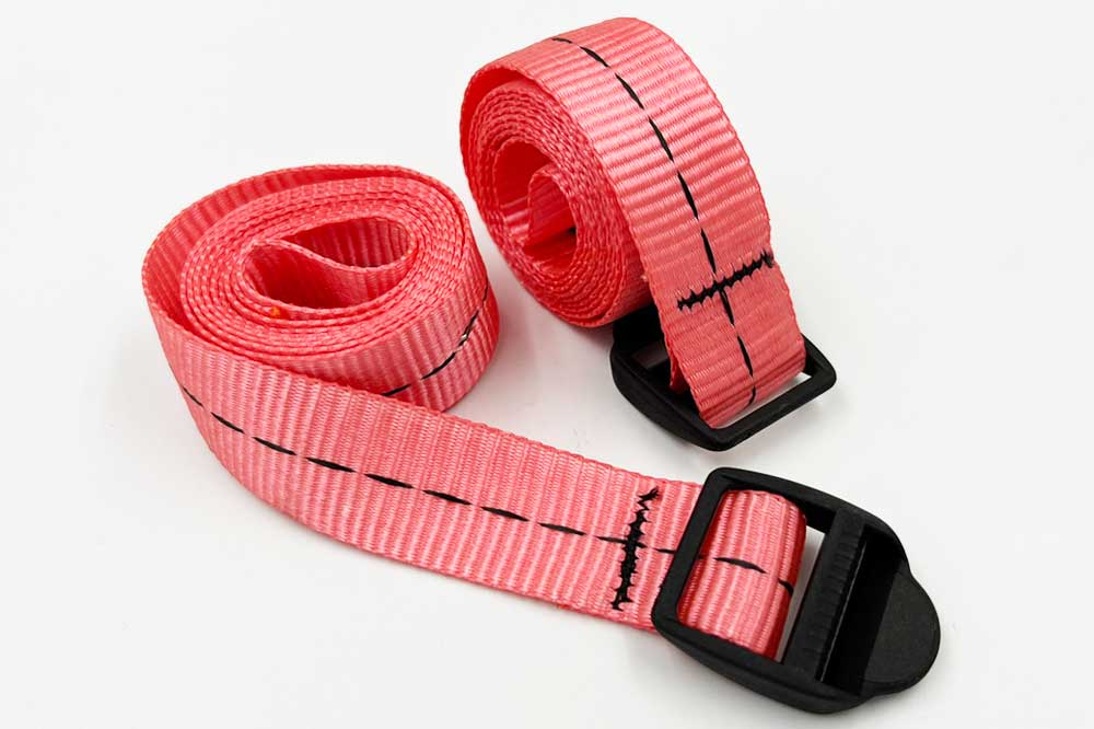 mamutec Universalgurt 25 mm breit, 120 cm lang, rot - 2 Stück