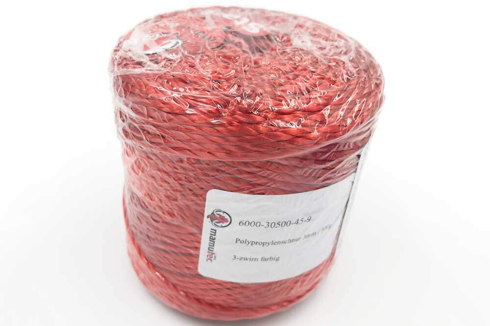 mamutec Polyester Universalschnur 3 mm, Länge 100 m, rot