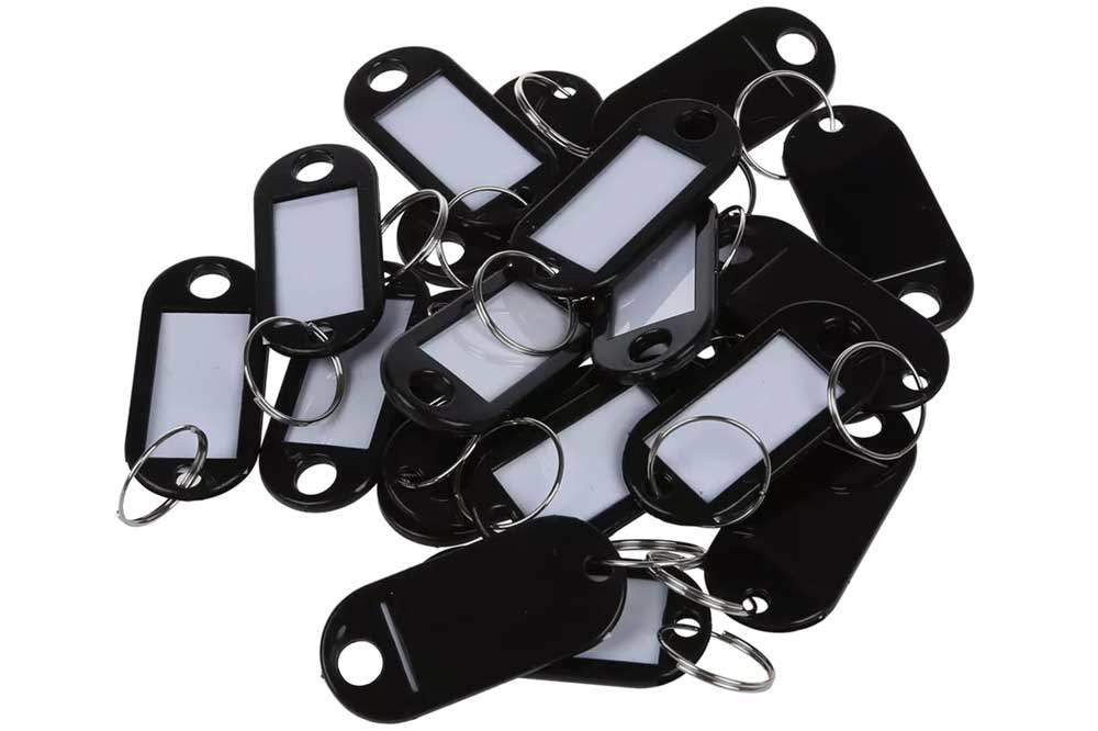 Cleaning Tools 94 Schlüsseletiketten, schwarz - 10 Stück