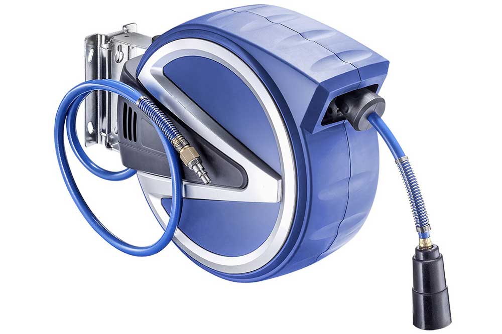 ALDURO 663542 Druckluft-Schlauchaufroller, 10 Meter