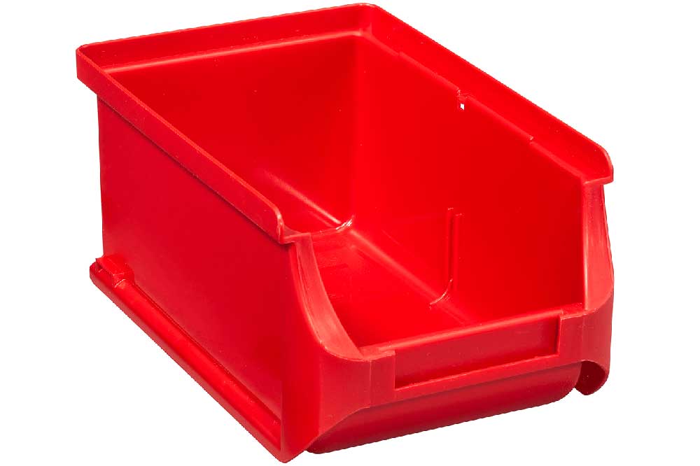 allit Stapelbox - Lagerbox Profi Plus Box 2, 102 x 160 x 75 mm, rot